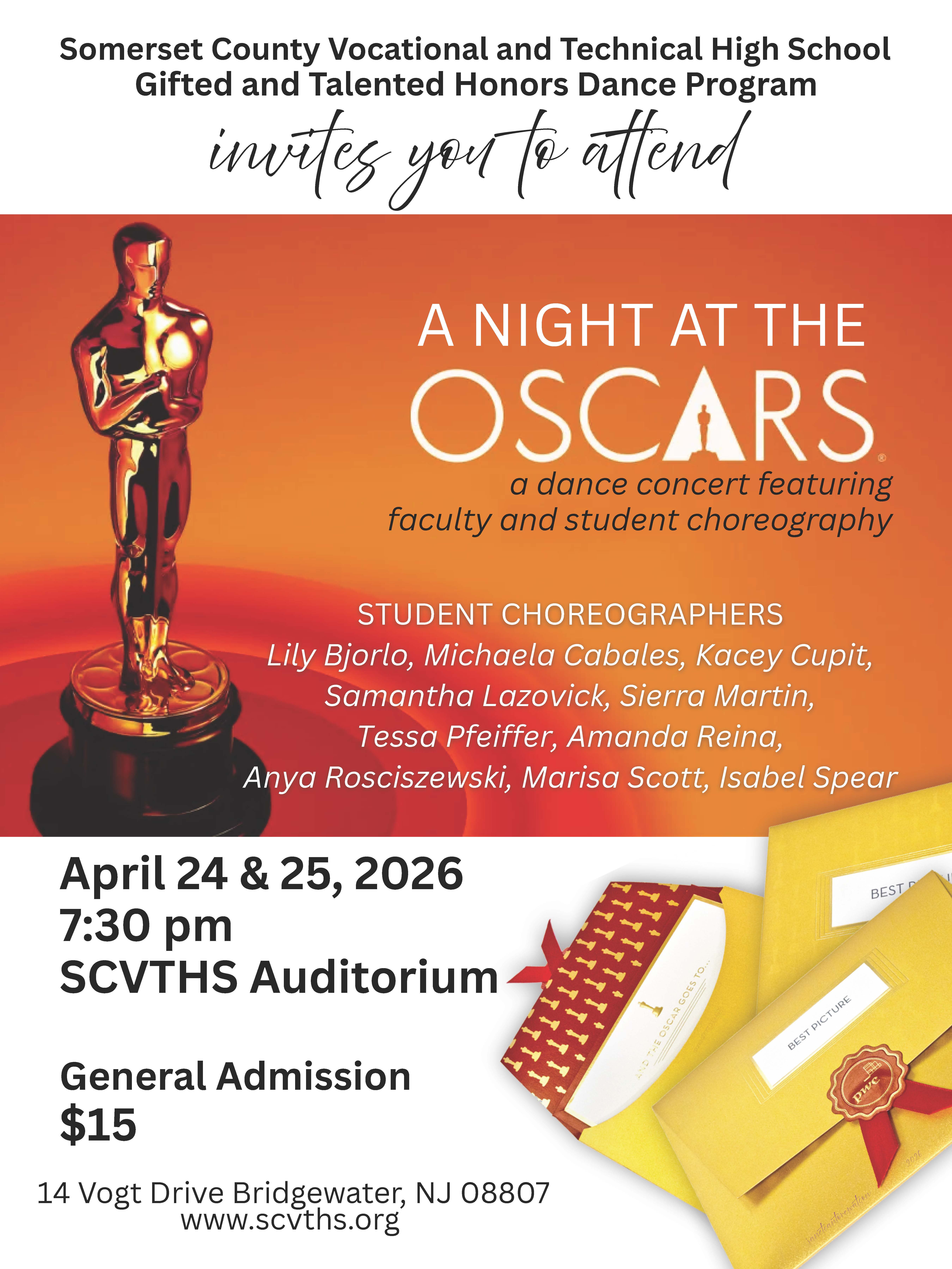 A Night at the Oscars Dance Concert