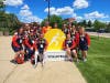 Team Illinois' Unified volleyball team enjoying a lighter moment during the Special Olympics USA Summer Games at the University of Minnesota in Minneapolis.