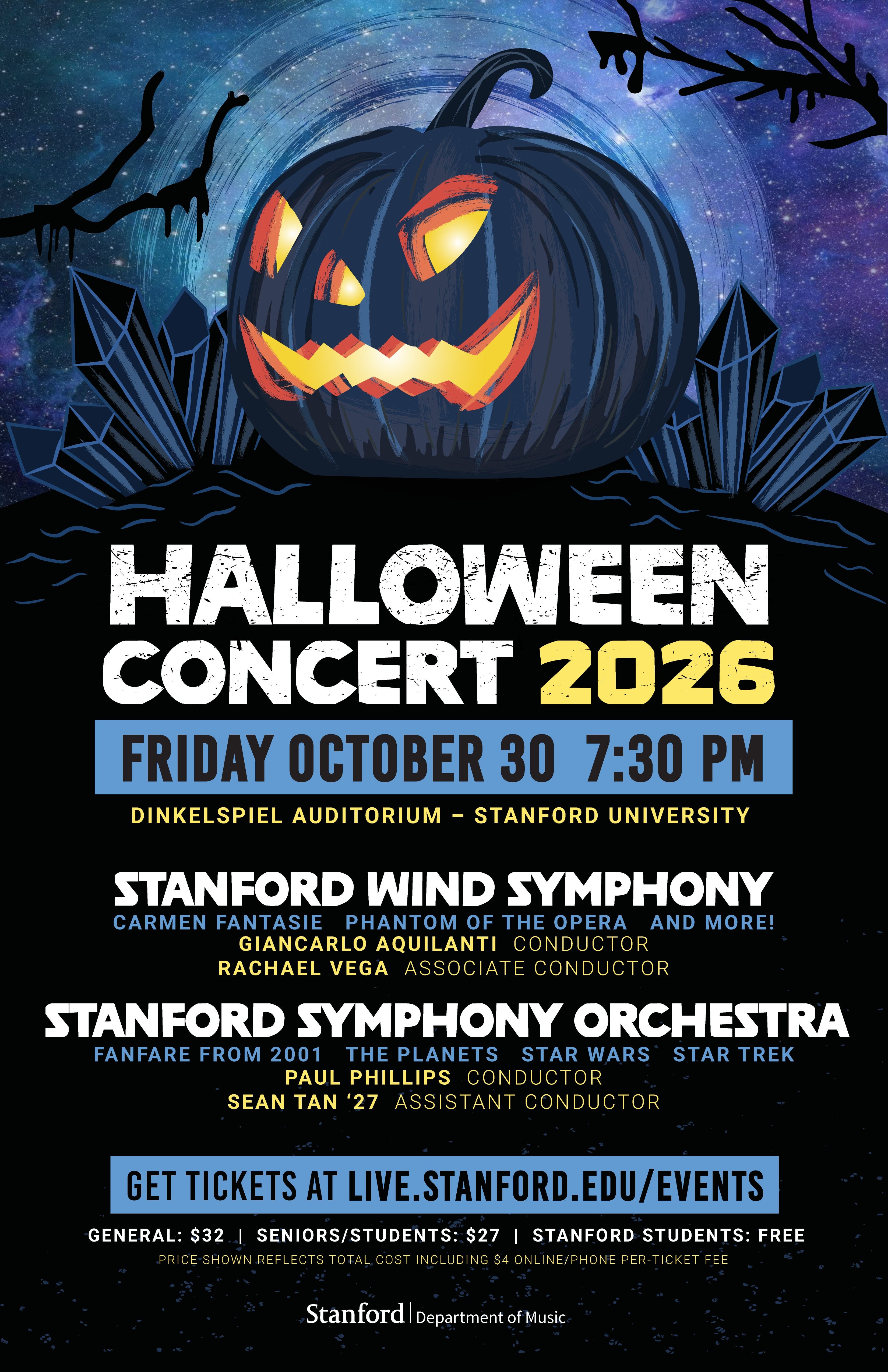 Stanford Orchestras, Halloween Concert