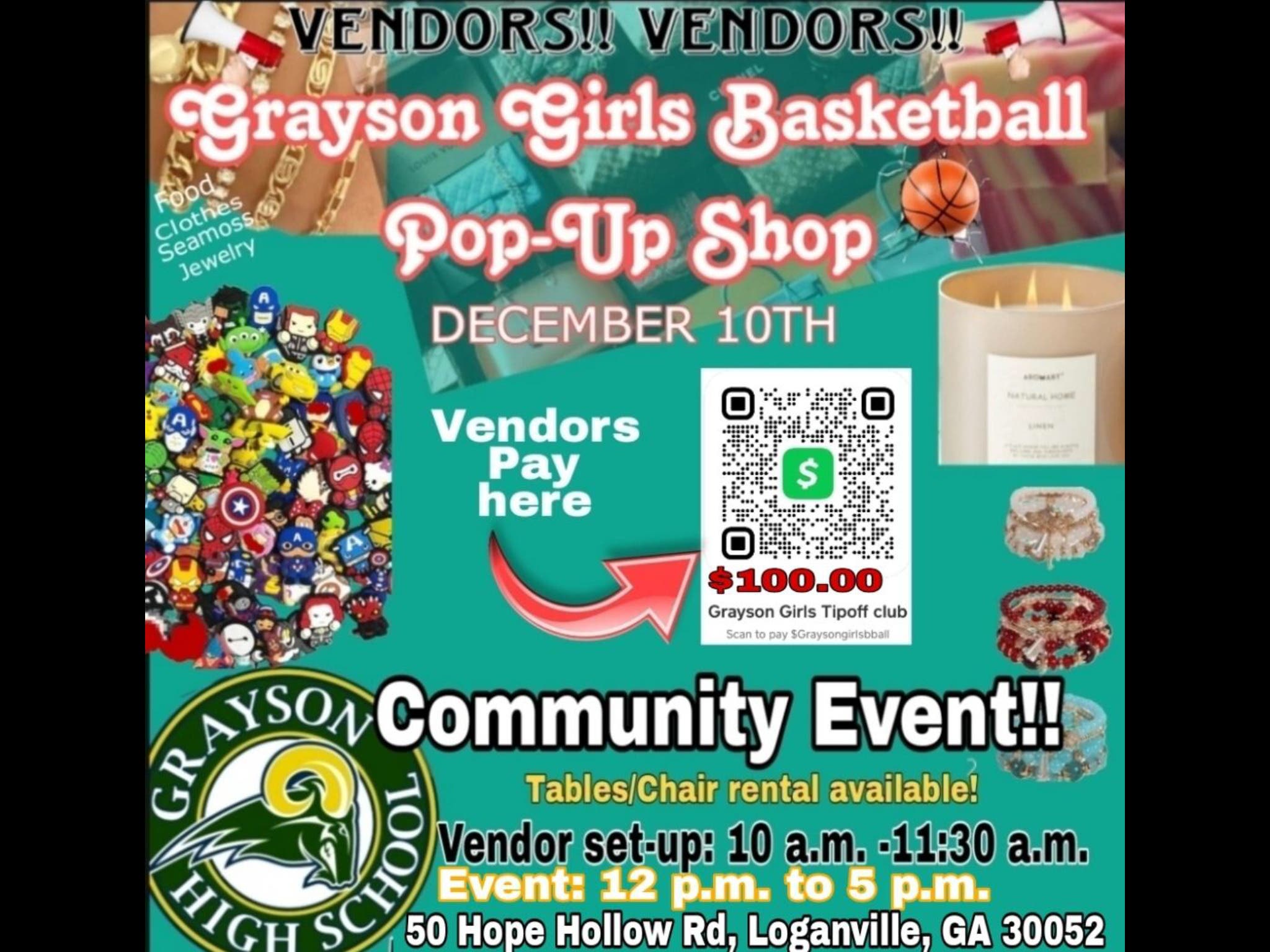 Dec 10 | Grayson Girls Basketball PopUp Shop | Loganville, GA Patch