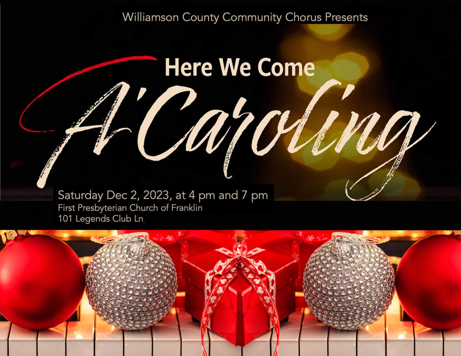 Dec 2 Williamson County Community Chorus Christmas Concert Franklin