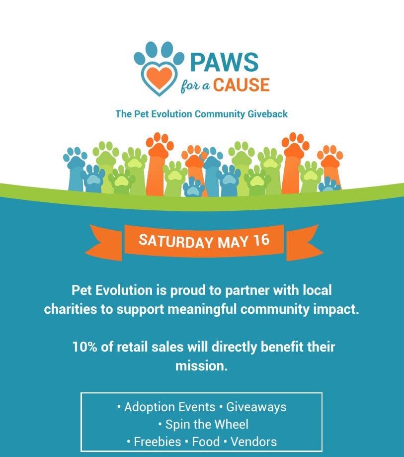 Paws for a Cause Event at Pet Evolution 