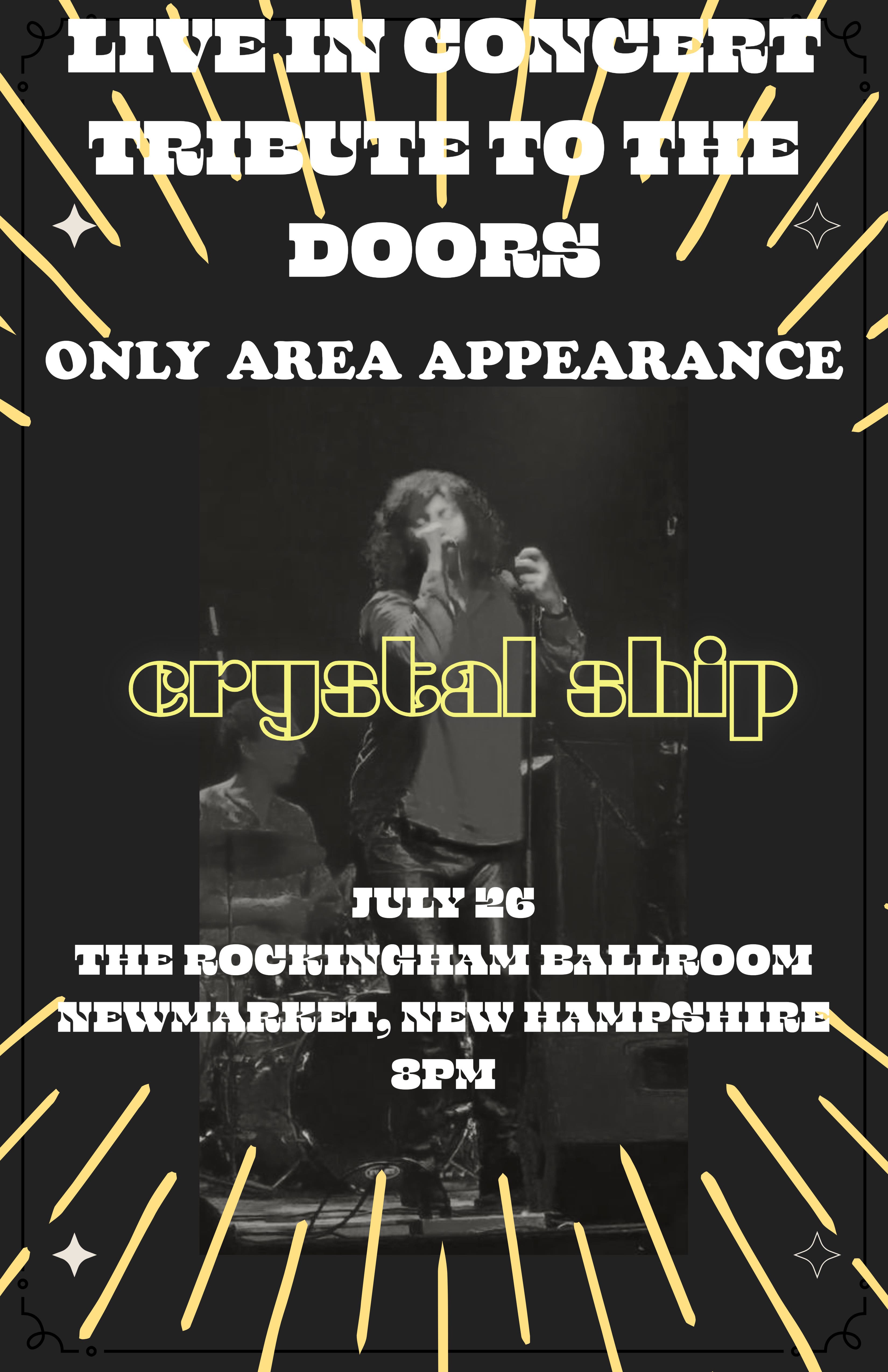 Jul 26 Doors Tribute Band The Crystal Ship live at Rockingham