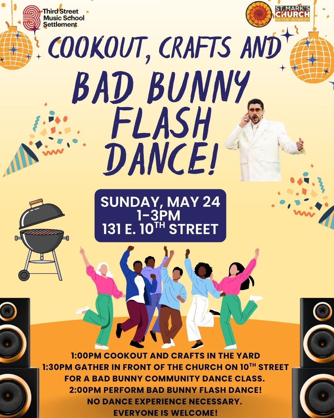 Neighborhood Cookout and Bad Bunny Flash Dance!