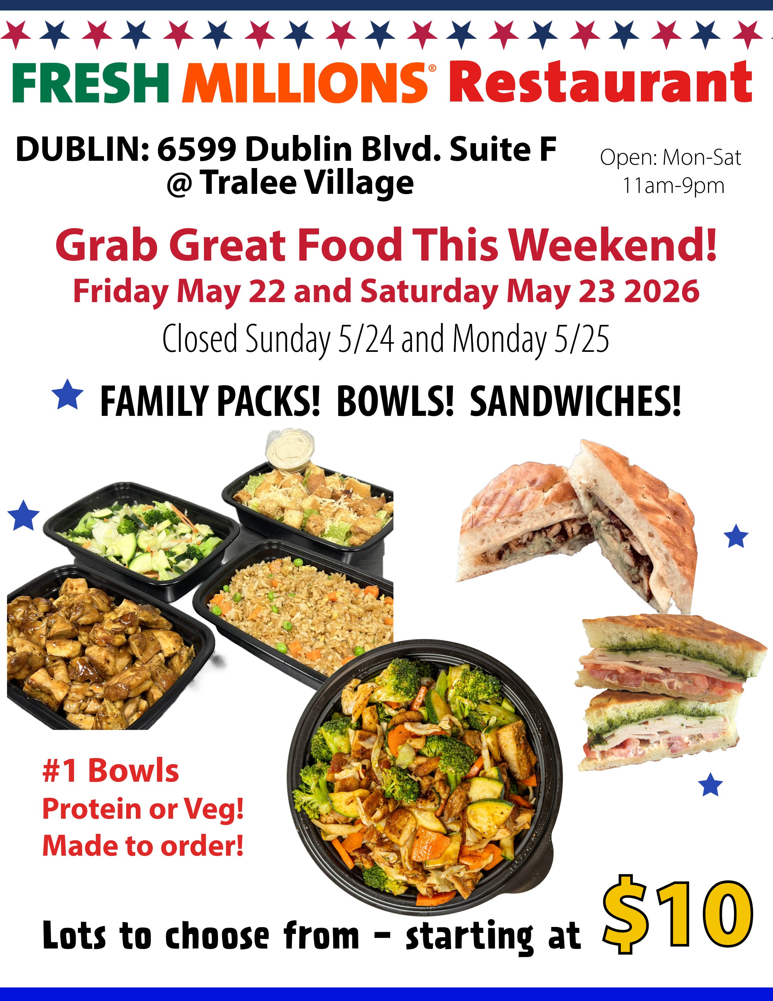FRESH FOOD. FAST SERVICE. FRESH MILLIONS Restaurant Dublin!