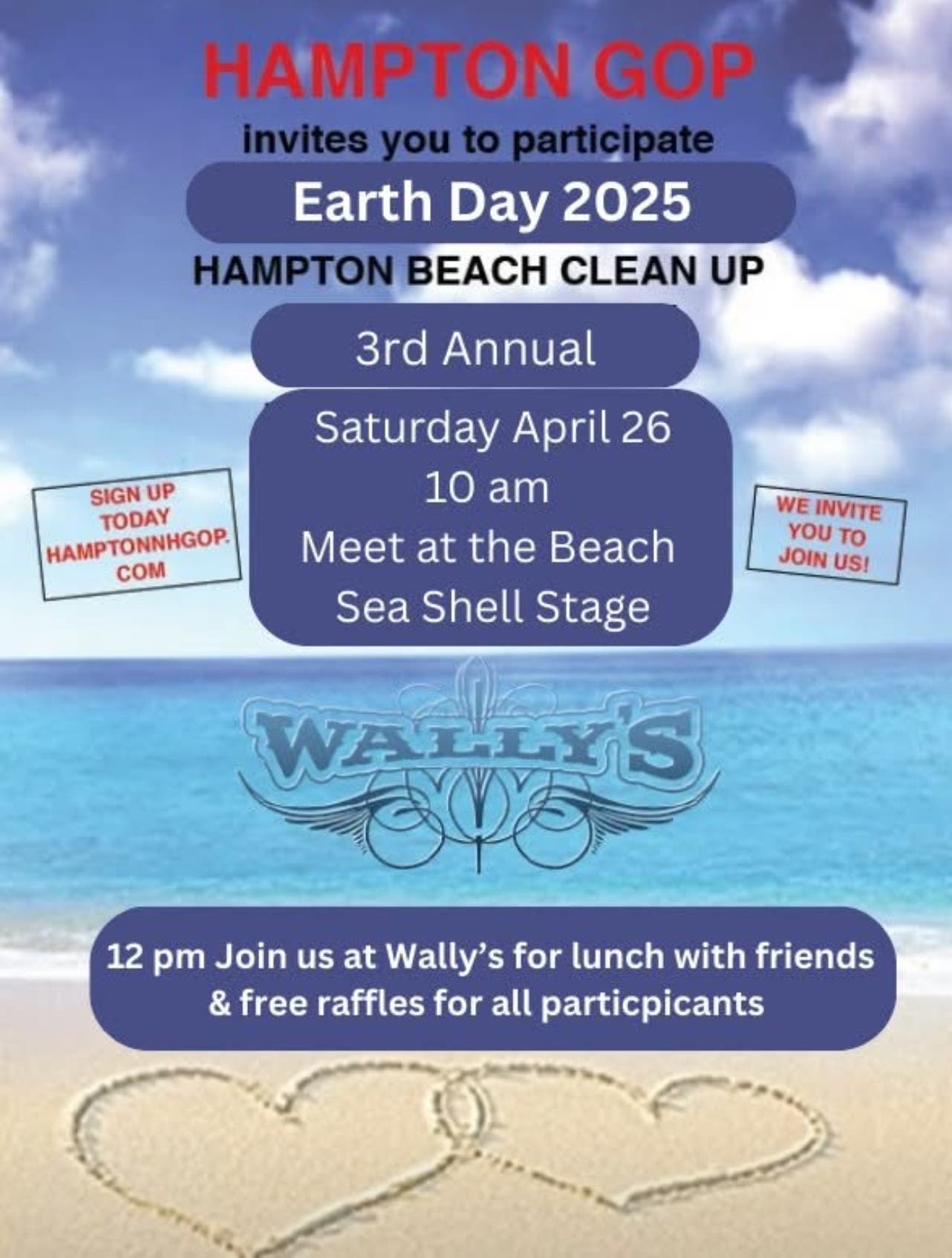 3rd Annual Earth Day Beach Clean Up at Hampton Beach