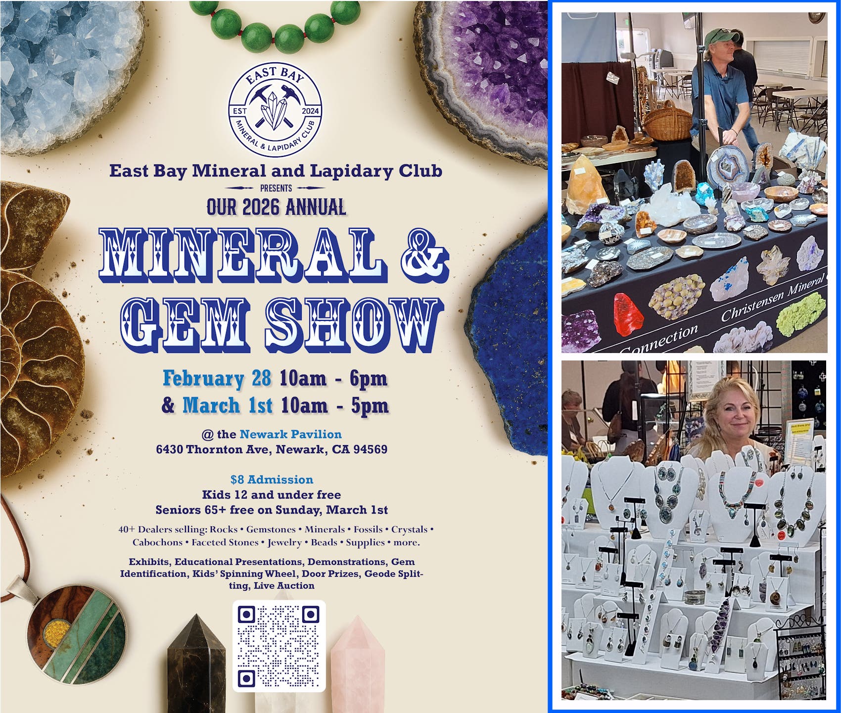 77th Annual Mineral, Gem, Jewelry Show & Sale by The East Bay Mineral and Lapidary Club 