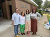 Connor Cunniff, Cataloger and Circulation; Alexis Prussack-Martin, Adult Services Coordinator; Richelle DeFrank, Library Director; and Gianna Coppola, Children’s Librarian, at the Library Open House and Brick Display on Saturday, September 19, 2026.