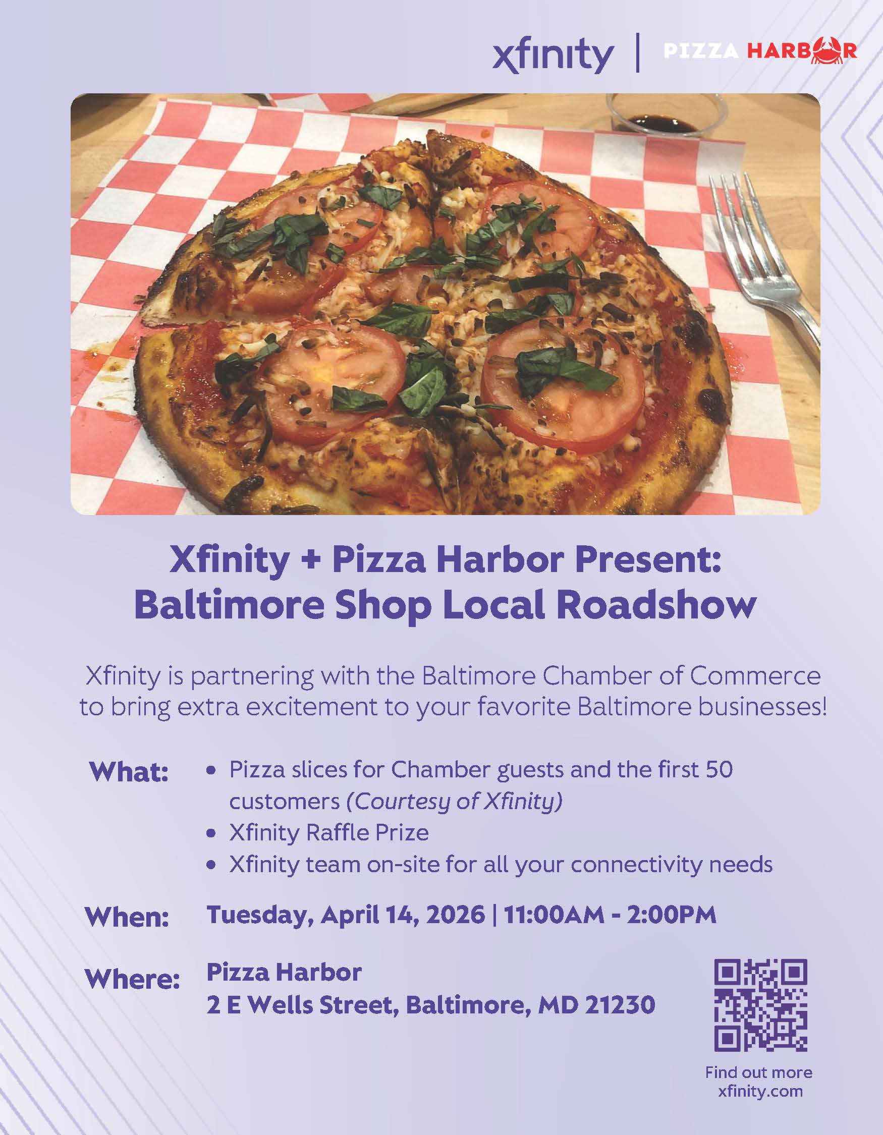 Xfinity & the Baltimore Chamber Present: Shop Baltimore at Pizza Harbor