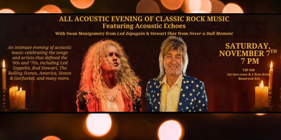 All Acoustic Evening Of Classic Rock Music Featuring Acoustic Echoes