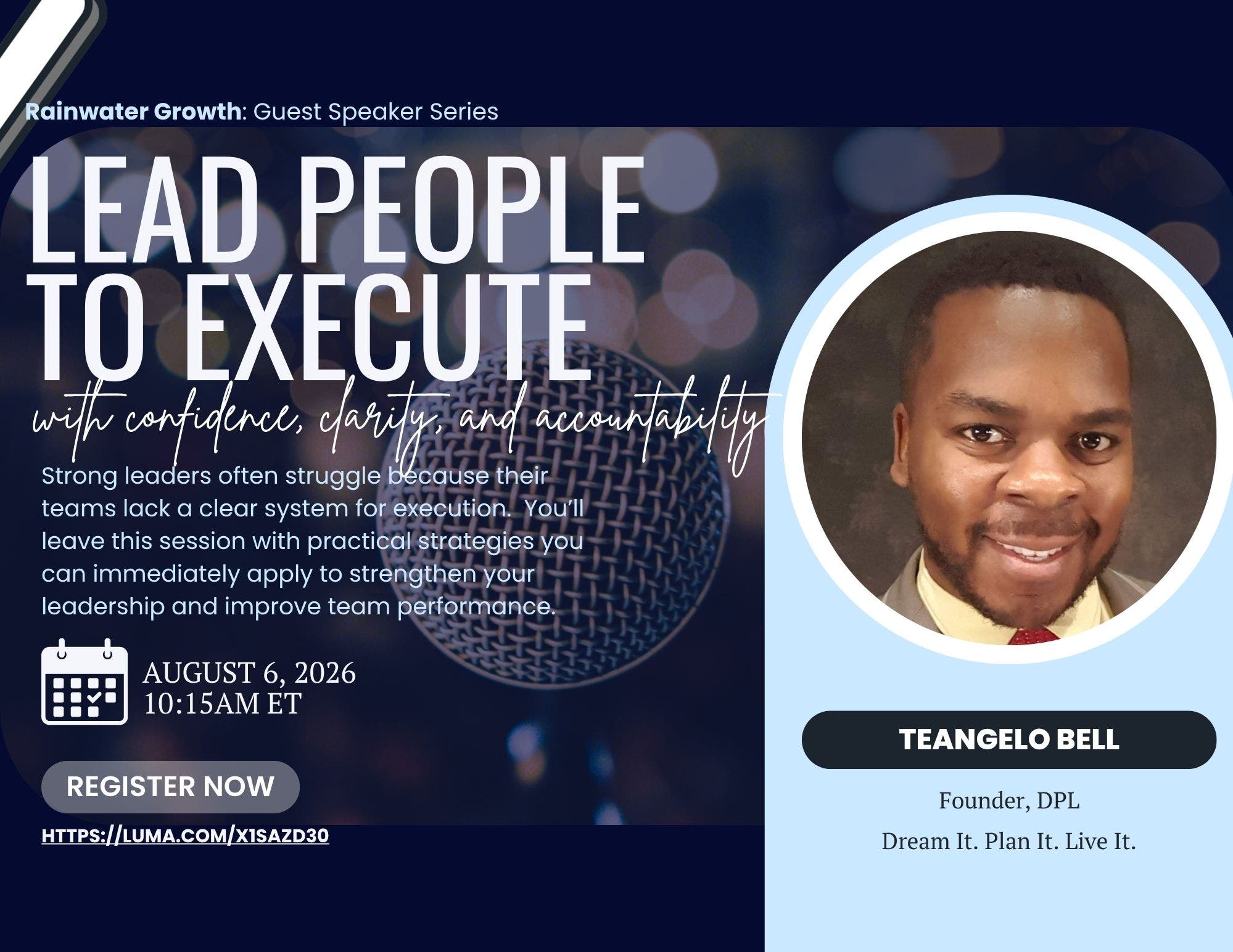 Guest Speaker Series: Lead People to Execute (FREE EVENT)