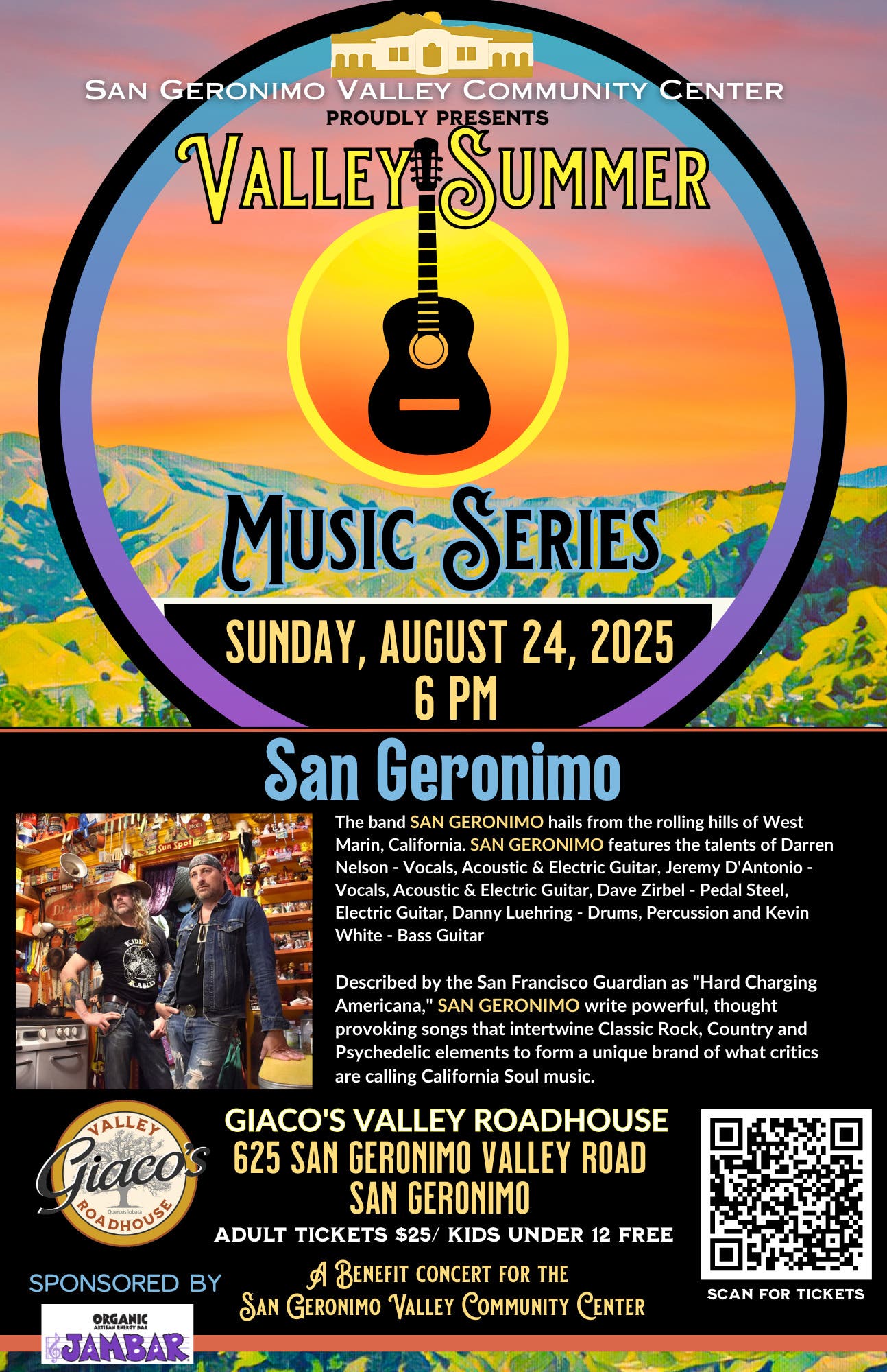Valley Summer Music Series presents San Geronimo 
