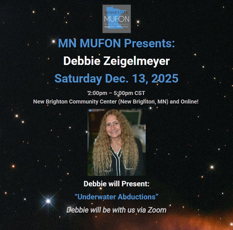 Minnesota MUFON Monthly Meeting - Saturday, December 13 2025