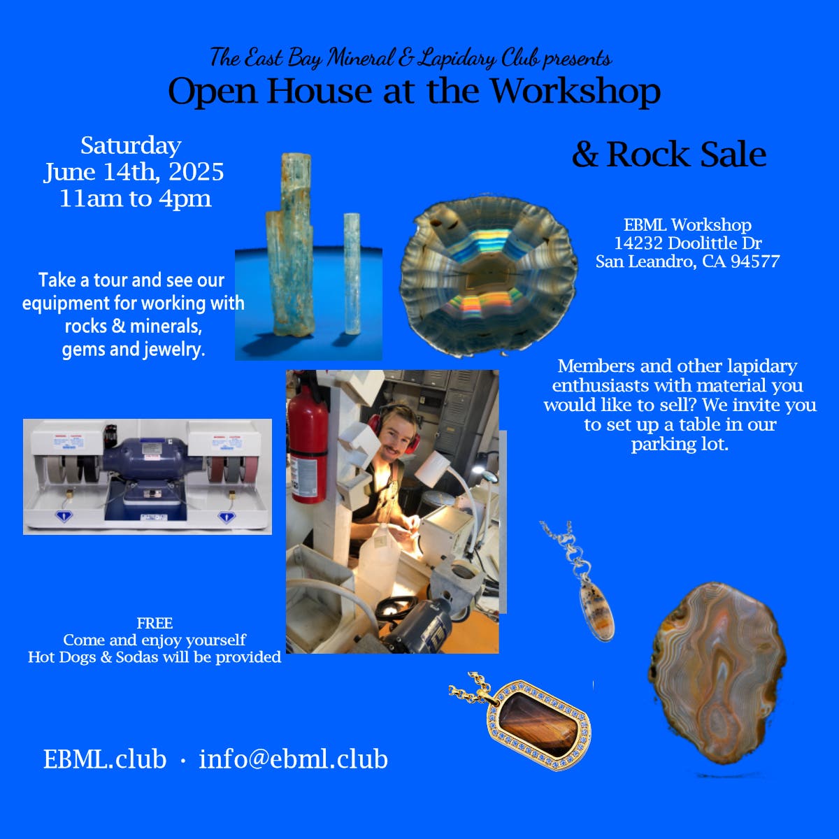 East Bay Mineral & Lapidary Workshop Open House
