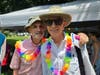Bob Scrofani and husband Wes York, married 16 years, came up from Norwalk.  “It really feels good to walk in a public place and not feel like an outsider.  I can hold my husband's hand and not worry about anything,” said Scrofani with a joyful smile.