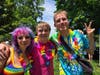 “It is fantastic to see everyone gathered here today, especially at a time when we need it the most,” shared Allie Taylor who enjoyed the festivities at Pride in the Park with friends Casey Duwe and Paul Keith.