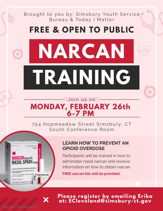 Narcan Training.pdf Feb 26 | Narcan Training | Simsbury, CT Patch