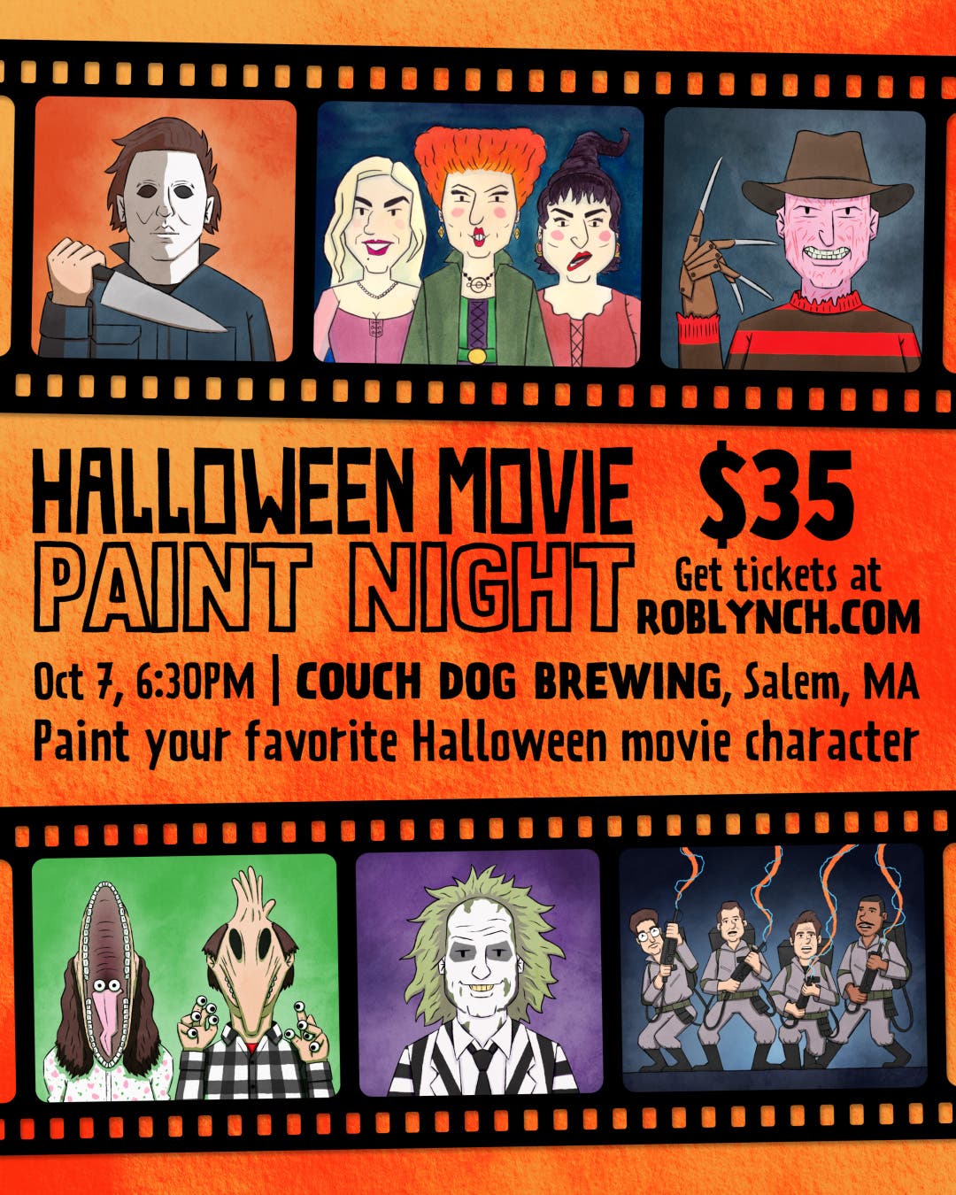 Halloween Movie Paint Night