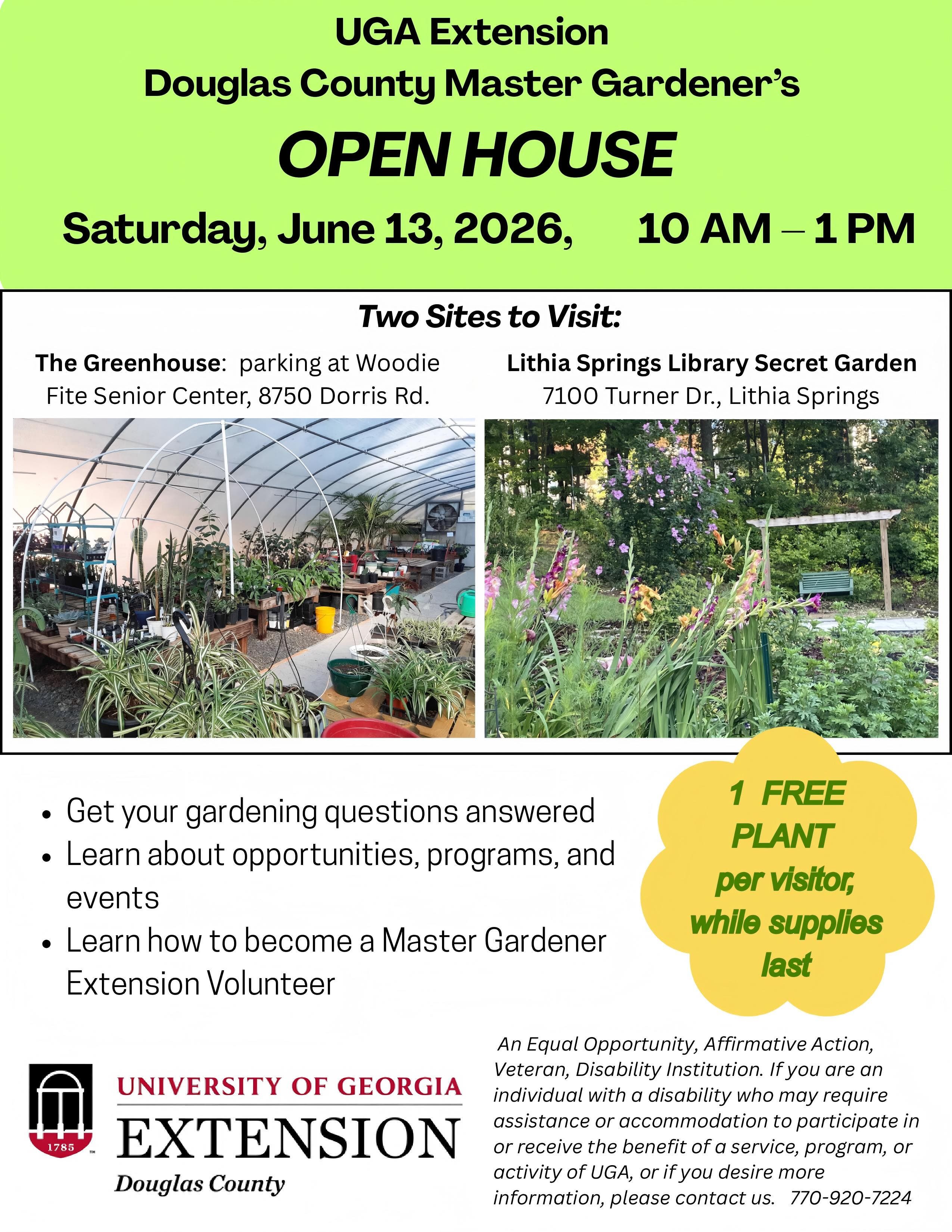 Douglas County Master Gardeners' Open House