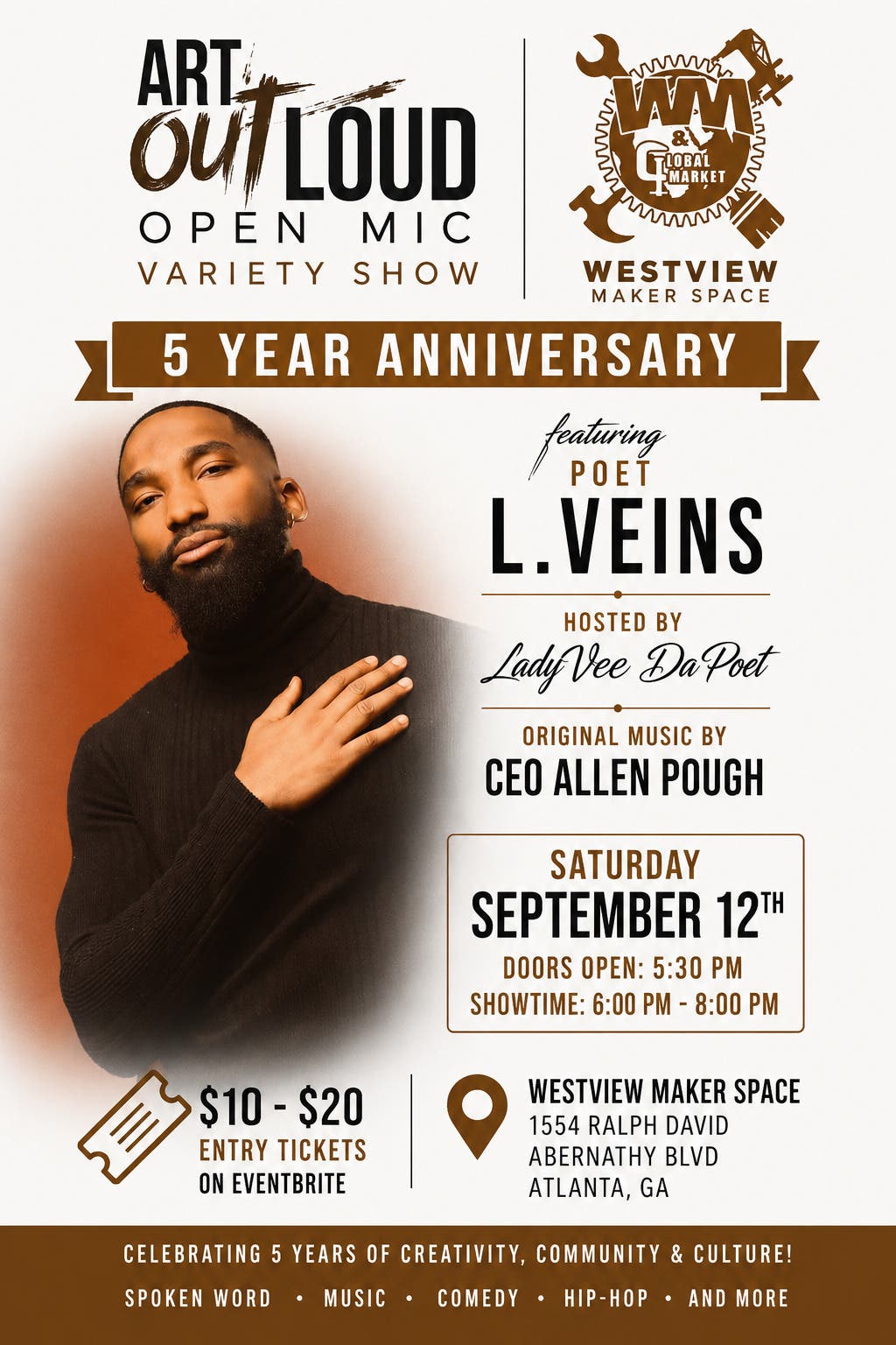 Art Out Loud Open Mic: 5 Year Anniversary Edition