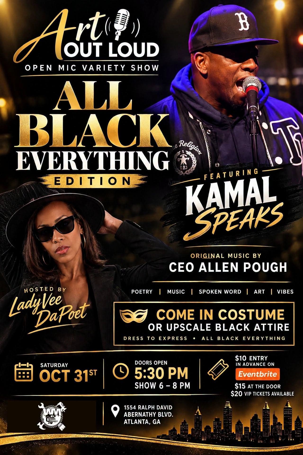 Art Out Loud Open Mic: All Black Everything Edition