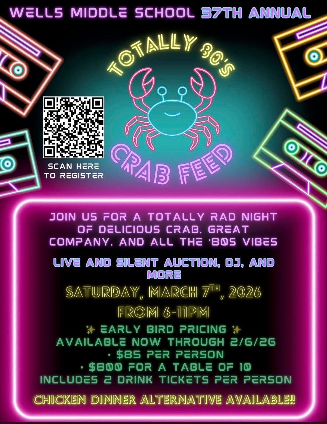 Wells Middle School Crab Feed