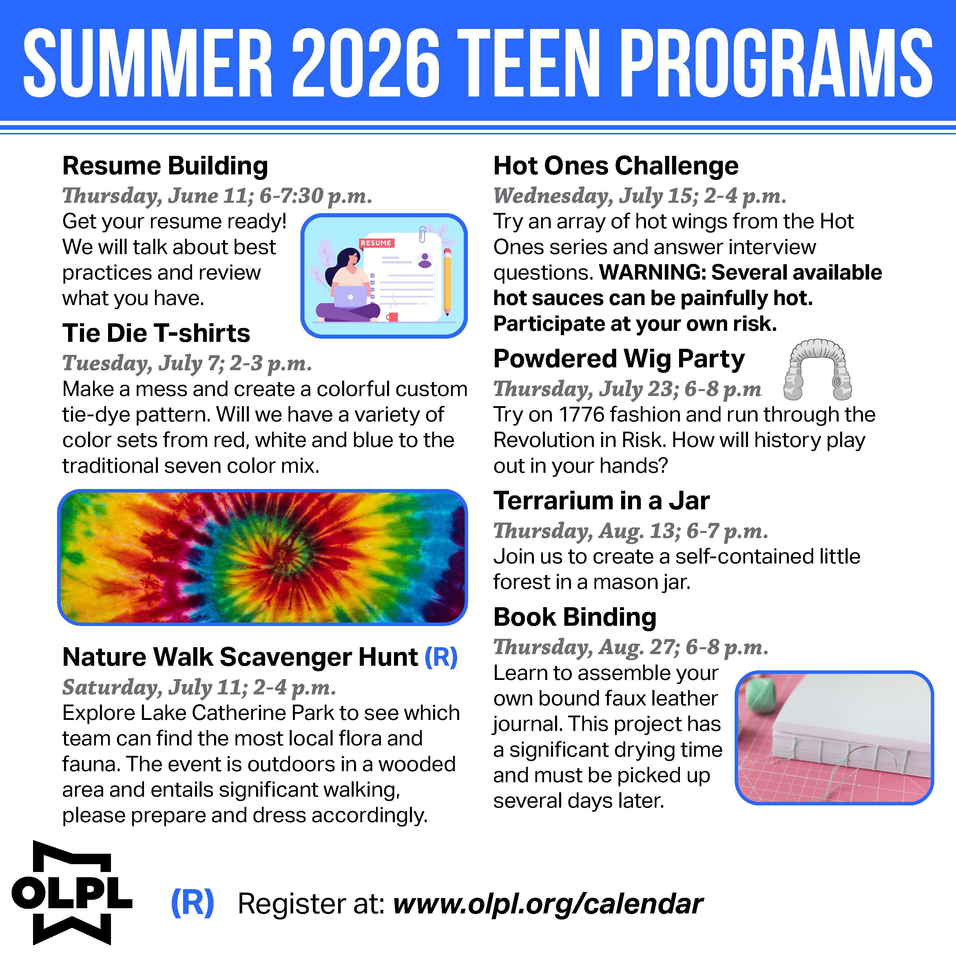 Teen Nature Walk Scavenger Hunt (R) With OLPL