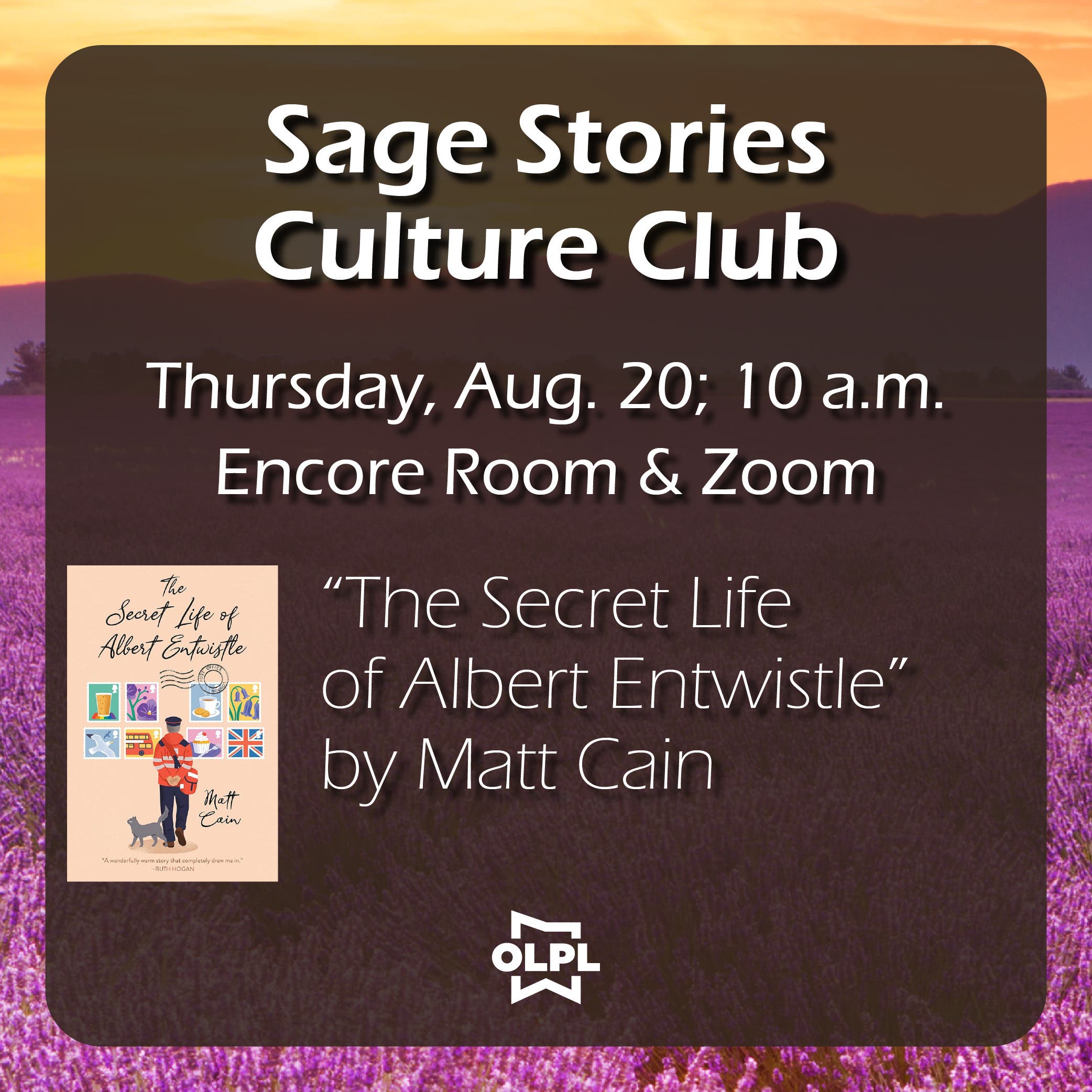 Sage Stories Culture Club at OLPL