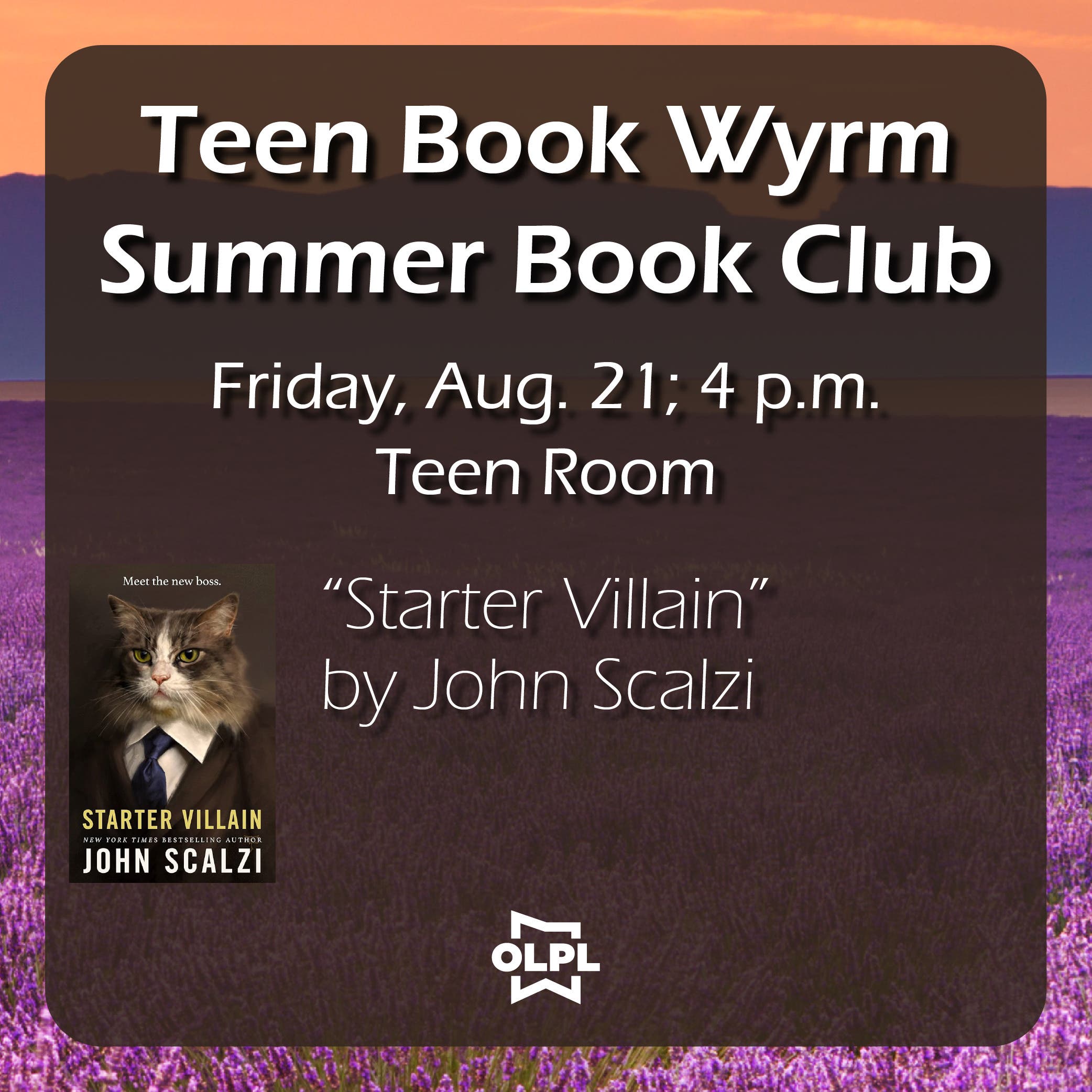 Teen Book Wyrm Summer Book Club at OLPL