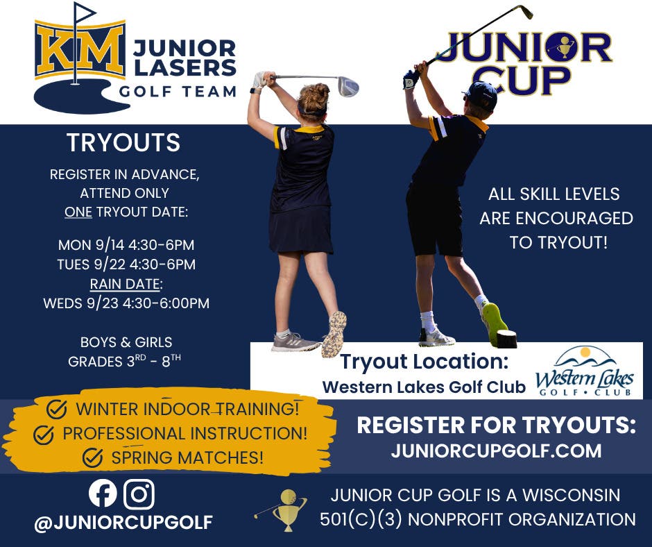 2026-27 KM Junior Lasers Golf Tryouts