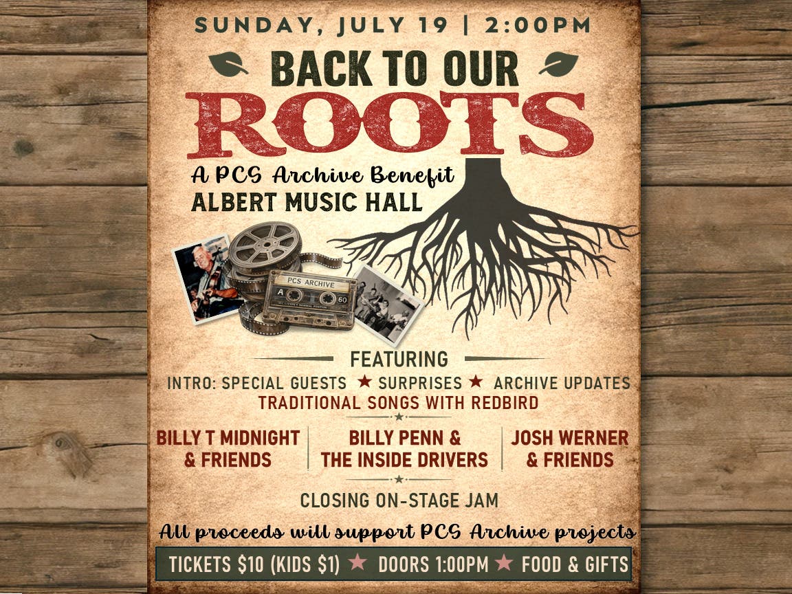 Albert Music Hall: Back to our Roots - PCS Archive Benefit