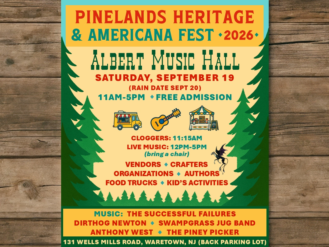 Albert Music Hall Pinelands Heritage & Americana Fest Sept 19, 2026.