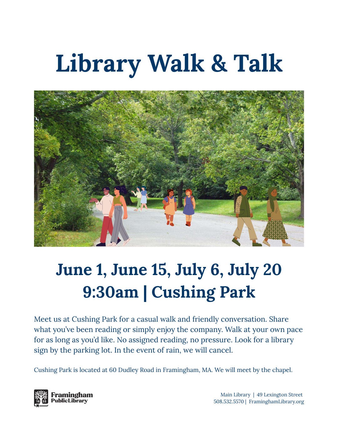 Library Walk & Talk | Cushing Memorial Park