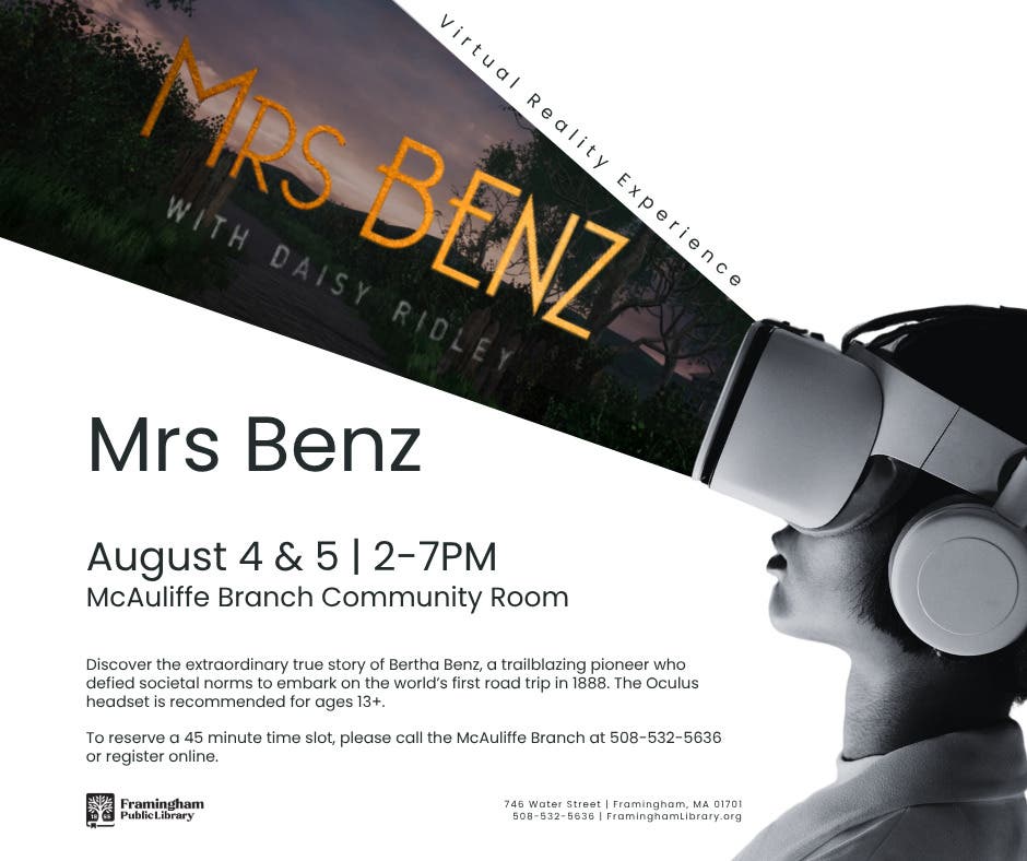 Virtual Reality: Mrs Benz with Daisy Ridley | FPL McAuliffe