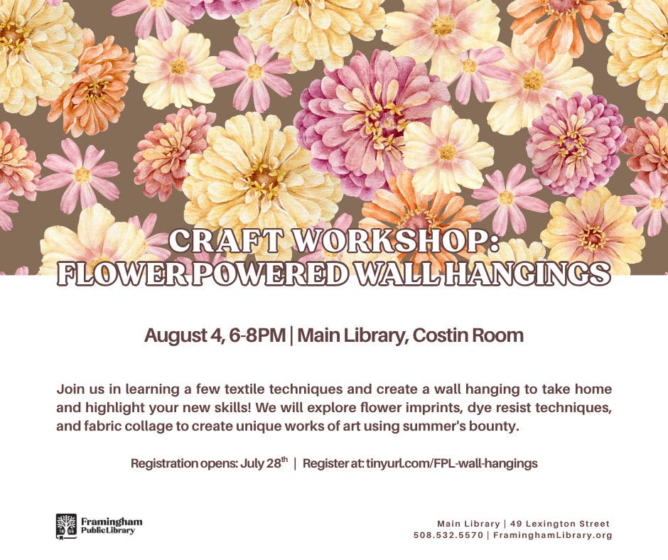  Craft Workshop: Flower Powered Wall Hangings | FPL Main
