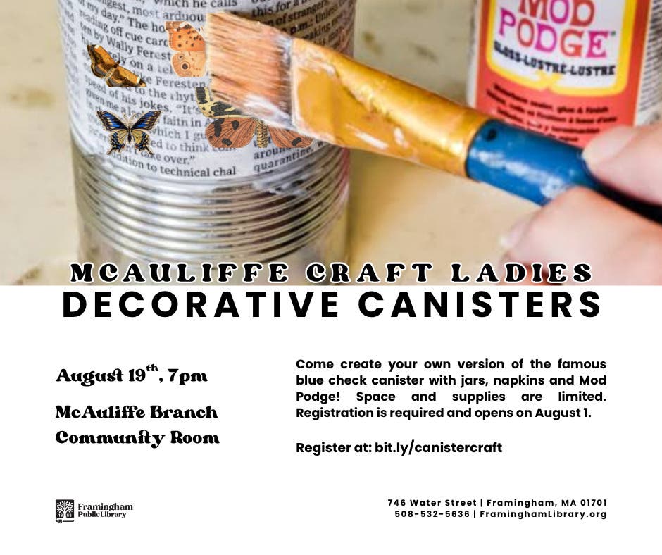 Craft Ladies: Decorative Canisters | FPL McAuliffe