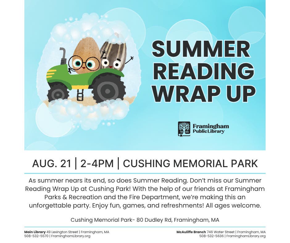 FPL Summer Reading Wrap Up @ Cushing Memorial