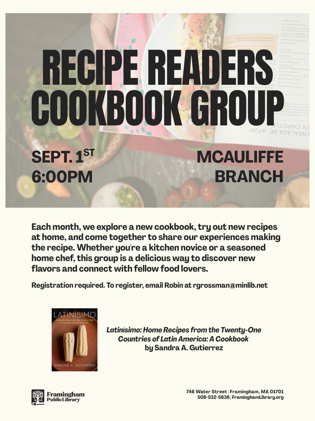 Recipe Readers Cookbook Group | FPL McAuliffe Branch