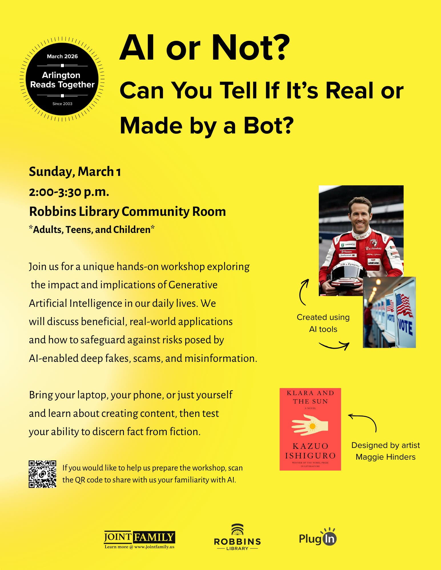 Arlington Reads Together: AI or Not? Can You Tell If It’s Real or Made by a Bot?
