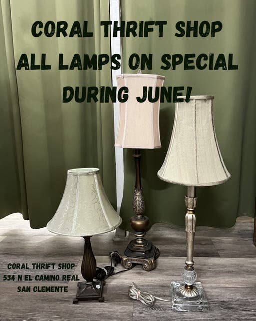 Coral Thrift Shop 's June Lamp Special!