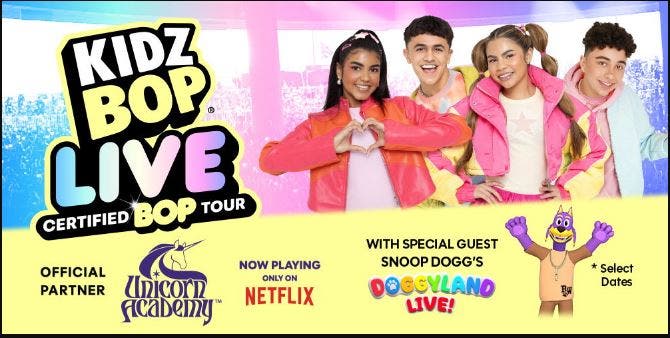 Kidz Bop Live Certified BOP Tour