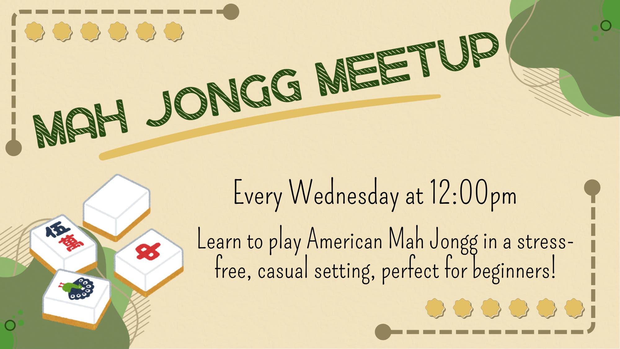 Derby Neck Library - Mahjong Meetup