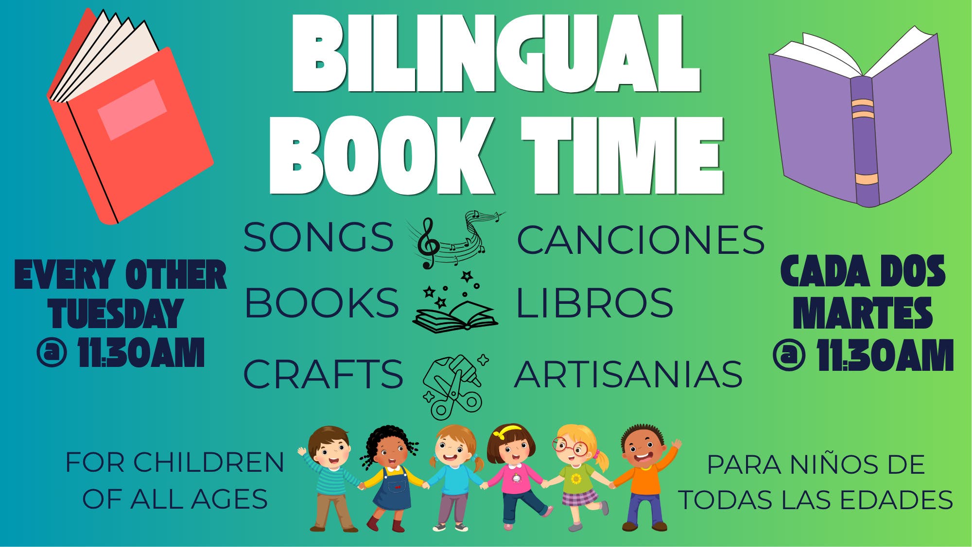 Derby Neck Library - Bilingual Book Time