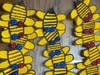 Handmade bees for the children's bandages