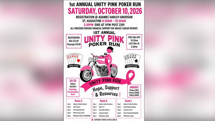 Unity Pink Motorcycle Ride & Event - St. Augustine