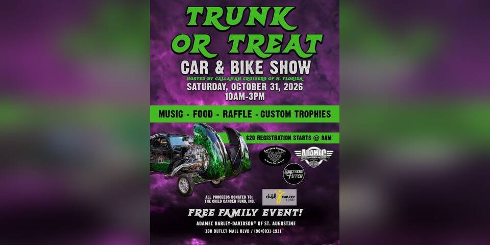 Trunk or Treat Car & Bike Show - St. Augustine