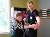 Therapist Will Bosch works with a patient in the new Therapy Gym at Ridge Crest 