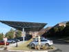 One of two solar-topped carports at Meadow Ridge that were energized this week. 