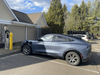 An EV plugged into one of Meadow Ridge’s new charging stations. 
