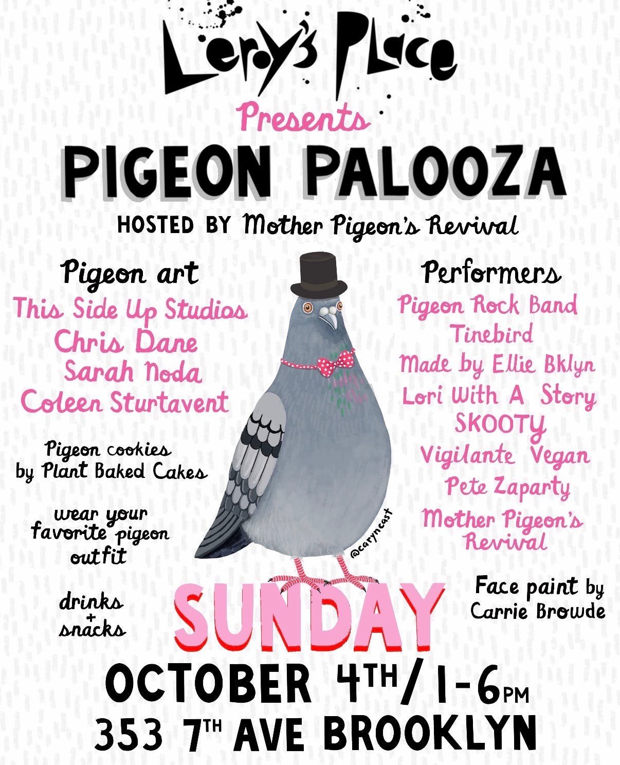 Pigeon Palooze *Rescheduled*